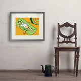 Sun Bather - Art Print, 18x24 / Standard / Gray
