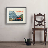 Glacier National Park: Going To The Sun Road (Horizontal) - Art Print, 18x24 / Standard / Gray