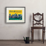 Nashville Sunset Skyline (Horizontal) - Art Print, 18x24 / Standard / Gray