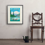 Mount Shasta, California - Art Print, 18x24 / Standard / Gray