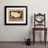 63 National Parks: Map Of USA - Art Print, 18x24 / Deluxe / Black