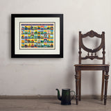 50-State Multi-Image Design - Art Print, 18x24 / Deluxe / Black