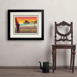 Huntington Beach, California - Art Print, 18x24 / Deluxe / Black