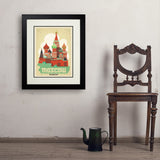 Russia: Moscow - Art Print, 18x24 / Deluxe / Black