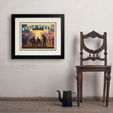 Memphis, TN: Beale Street Sunset - Art Print, 18x24 / Deluxe / Black