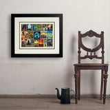 Literary Classics Collage (Horizontal) - Art Print, 18x24 / Deluxe / Black