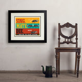 Cicada Invasion: Sing. Mate. Die. (Horizontal) - Art Print, 18x24 / Deluxe / Black