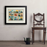 Canada: Picture Perfect Collage (Horizontal) - Art Print, 18x24 / Deluxe / Black