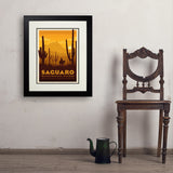 Saguaro National Park - Art Print, 18x24 / Deluxe / Black