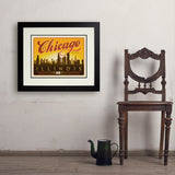 Chicago: Horizontal Skyline - Art Print, 18x24 / Deluxe / Black