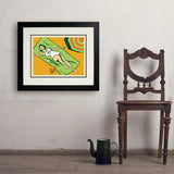 Sun Bather - Art Print, 18x24 / Deluxe / Black