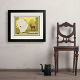 Map of Yosemite National Park - Art Print, 18x24 / Deluxe / Black