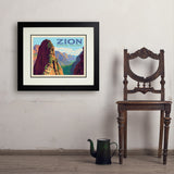 Zion National Park: Ascent To Angels Landing (Horizontal) - Art Print, 18x24 / Deluxe / Black