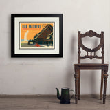Yellowstone National Park: Old Faithful Inn - Art Print, 18x24 / Deluxe / Black