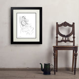 Fashion Sketch: Elegance - Art Print, 18x24 / Deluxe / Black