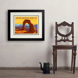 Arches National Park: Delicate Arch Sunset (Horizontal) - Art Print, 18x24 / Deluxe / Black