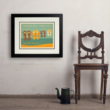 Flip Flops Hangin’ Out Together - Art Print, 18x24 / Deluxe / Black