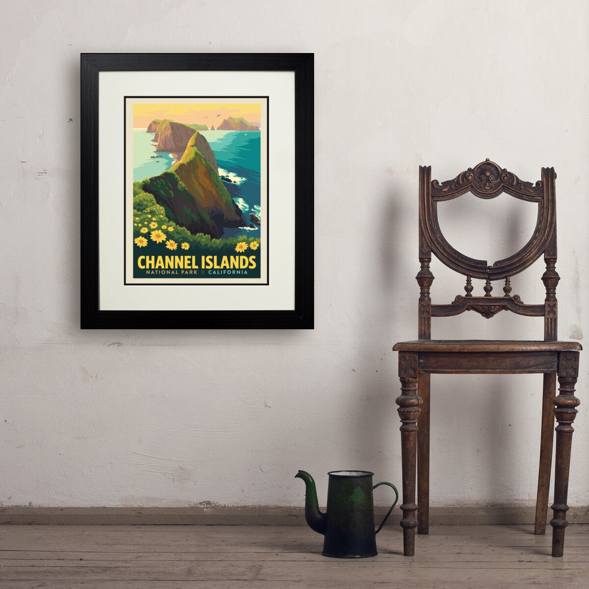 channel-islands-national-park-inspiration-point - 18x24 / Deluxe / Black / Env