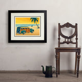 Woody On The Beach - Art Print, 18x24 / Deluxe / Black