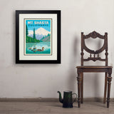Mount Shasta, California - Art Print, 18x24 / Deluxe / Black