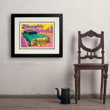 Memphis, TN: City Of Soul (Horizontal) - Art Print, 18x24 / Deluxe / Black