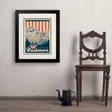 250th Anniversary USA: Mount Rushmore - Art Print, 18x24 / Deluxe / Black
