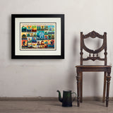 Mythical Creatures From Around The World Collage - Art Print, 18x24 / Deluxe / Black