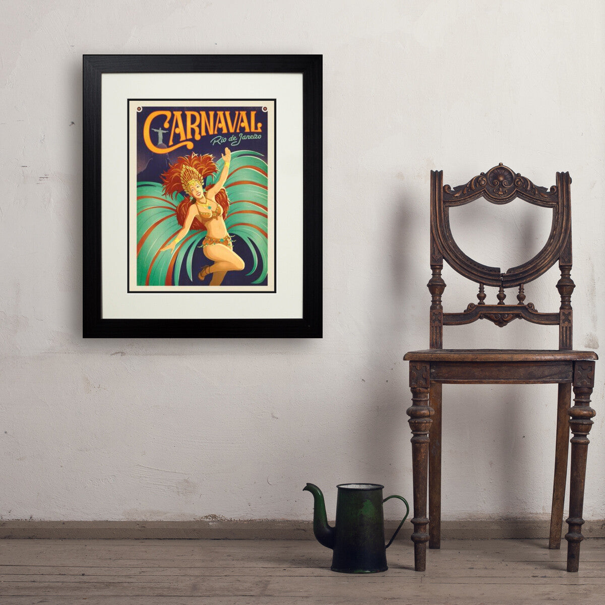 ブラジルCarnavalの絵画 Brazil: Carnaval, Rio De Janeiro — Vintage Travel Poster | Art