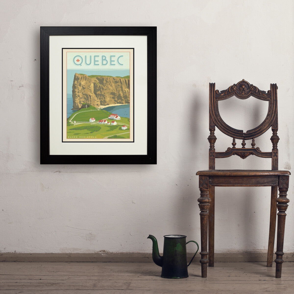 canada-quebecs-perce-gaspe-peninsula - 18x24 / Deluxe / Black / Env