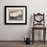 Map of Great Smoky Mtns National Park - Art Print, 18x24 / Deluxe / Black