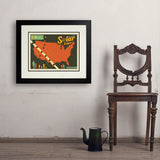 Annular Solar Eclipse 2023 Map - Art Print, 18x24 / Deluxe / Black