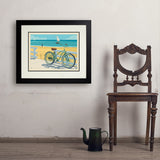 Beach Cruiser Bike - Art Print, 18x24 / Deluxe / Black