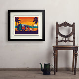 West Coast Surf Van - Art Print, 18x24 / Deluxe / Black