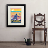 Florida: Sea Turtle Hatchling Habitats - Art Print, 18x24 / Deluxe / Black