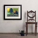 Great Smoky Mountain Railroad: Diesel Train - Art Print, 18x24 / Deluxe / Black