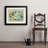Coastal Collection Collage (Horizontal) - Art Print, 18x24 / Deluxe / Black