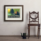 Great Smoky Mountain Railroad: Diesel Train - Art Print, 18x24 / Deluxe / Brown