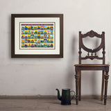 50-State Multi-Image Design - Art Print, 18x24 / Deluxe / Brown