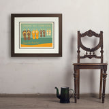 Flip Flops Hangin’ Out Together - Art Print, 18x24 / Deluxe / Brown