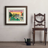 San Antonio, TX: River Walk (Horizontal) - Art Print, 18x24 / Deluxe / Brown