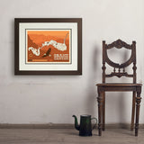 Map of Grand Canyon National Park - Art Print, 18x24 / Deluxe / Brown