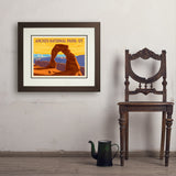 Arches National Park: Delicate Arch Sunset (Horizontal) - Art Print, 18x24 / Deluxe / Brown