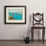 San Francisco: Golden Gate Bridge-Horizontal - Art Print, 18x24 / Deluxe / Brown