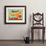 100th Anniversary Of Route 66 (Map) - Art Print, 18x24 / Deluxe / Brown