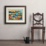 Mythical Creatures From Around The World Collage - Art Print, 18x24 / Deluxe / Brown