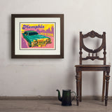 Memphis, TN: City Of Soul (Horizontal) - Art Print, 18x24 / Deluxe / Brown