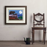 Christmas In The Smokies - Art Print, 18x24 / Deluxe / Brown