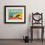 Cicada Invasion: I Survived (Horizontal) - Art Print, 18x24 / Deluxe / Brown