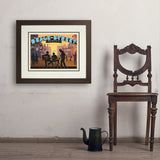 Memphis, TN: Beale Street Sunset - Art Print, 18x24 / Deluxe / Brown