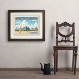 Daytona Beach, Florida - Art Print, 18x24 / Deluxe / Brown